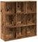 vidaXL Bücherregal Altholz-Optik 98x29x97,5 cm, Raumtrenner, Bücherregal, Lagerschrank, Raumteiler, Lagerregal, Büroschrank, Bücherständer