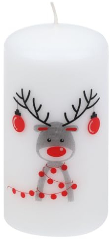 Stumpenkerzen Weihnachtskerzen Rudy Weiß 110/57 mm