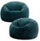 Icon Kingston Sitzsack Cord, Blaugrün, 2er Pack, Sitzsack Erwachsene mit Füllung, Bean Bag, Cord Sessel, Lounge Sessel, Lounge Stuhl, Schlafzimmer, Wohnzimmer, Wohnzimmer Möbel