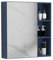 Badezimmerspiegel aus Aluminiumlegierung, rechteckig, für Schlafzimmer, Wohnzimmer und WC, 80 x 11 x 65 cm, Blau