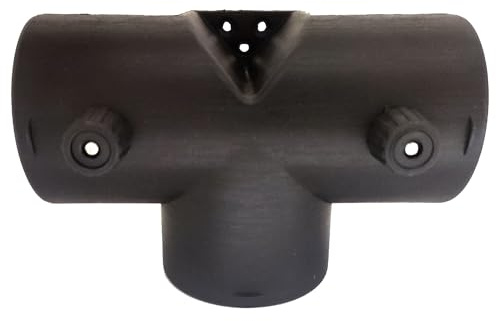 Verstellbares 75 mm T-Stück für Standheizung Eberspacher und Webasto zur optimalen Luftverteilung und -regelung in Heizungs- und Lüftungsanlagen. Robust und langlebig, schwarz