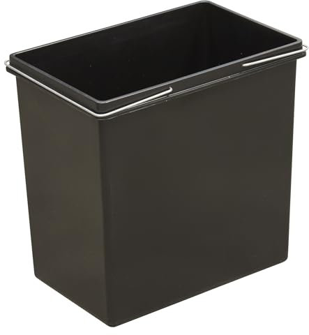 ARREGUI CBZ00684 Seau en plastique pour Poubelle de Recyclage | 23 L | Compatible avec Poubelle de Cuisine Basic, Top, Round, Ecoclas, Ecoclas Plus | Avec poignée en métal | noir