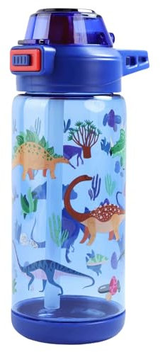 MHwan Gourde Enfant, 600ml Robuste et Incassable, Gourde Enfant Anti Fuite avec Paille, Sans BPA, Portable Belle Gourde Fille et Garcon Adaptée aux Voyages Scolaires