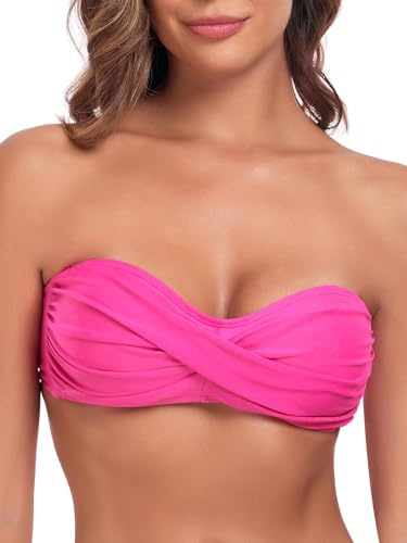 Ocean Blues Maillots de bain sans bretelles pour femmes haut de bikini bandeau