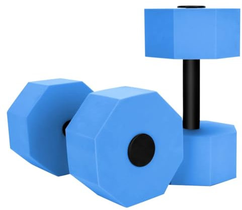 Tuesoa Juego de Acuáticas para Pesas de Piscina, Manguitos Acuáticos de Espuma para Ejercicios Acuáticos, Equipo de Ejercicios Acuáticos (Azul)