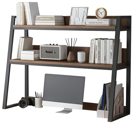 Libreria da Tavolo Piccola - Organizzatore da Tavolo, Libreria con Scaletta da Tavolo per Computer, Espositore Multifunzionale per Utensili da Cucina da Controsoffitto, Scaffale per Forniture per