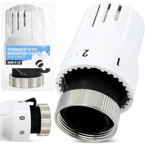Thermostatkopf Thermostat Kopf Heizkörper Regler Heizkörperthermostat Heizung Ventil Heizungsventil Heizungsthermostat Büro Zuhause Badezimmer Weiß