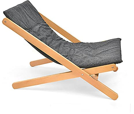 Verstellbarer KlappliegestuhlBalkon Haushalt Freizeit NickerchenstuhlTerrasse Klappstuhl für Strand Draußen Holz Camping Relax Garten Lounge Liegend
