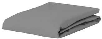 ESSENZA Spannbettlaken Minte Global Grey, 180x200 cm - 100% Baumwollsatin 300TC - Uni