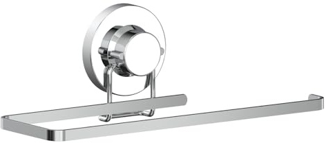 Poywaze Kitchen Roll Holder with Suction Cup, No Drilling Wall Mounted Paper Towel Holder, Waterproof Rustproof Stainless Steel Silver Kitchen Towel Holder