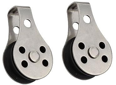 MOTHNUR 2Stücke Riemenscheiben mit Nylon Seilrollen Robuste Umlenkrollen für Boote Fischernetze und Schwere Lasten und Korrosionsbeständig