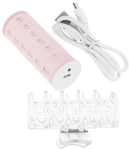 PLAFOPE USB Aufladbare Lockenwickler aus Nylon für Frauen und Mädchen mit Automatischer Heizung und Temporärem Pony Lockenstyling Praktisches Selbstgemacht Haarstyling Werkzeug