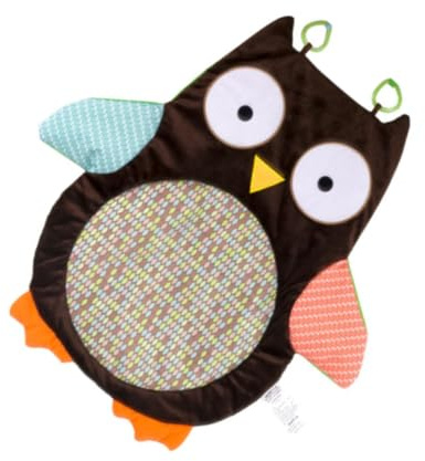 Eulen aus Polyester Krabbelmatte, Rutschfest für Babys und Kinder | 1 Stück, Komfortable Bodenmatte für Wohnzimmer und Schlafzimmer, Sichere Unterlage zum Krabbeln Zufällige Farbe