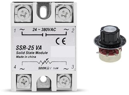 10VA 25VA 40VA Halbleiterrelais-Spannungsregler 24-380V AC-Ausgang mit Potentiometer 10A 25A 40A(10VA)