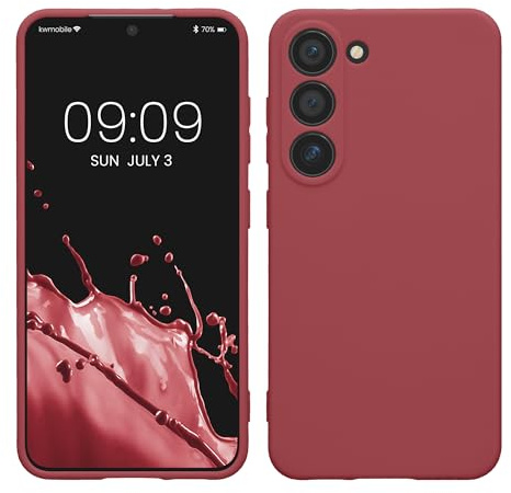 kwmobile Handyhülle für Samsung Galaxy S23 Hülle - weiches Handy Silikon Case - Schutzhülle Cover - Dark Rose