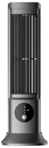 DystopiaWorld Ventilador de torre USB sin aspas con control remoto, torre de enfriamiento silencioso para dormitorio, 6 ajustes, función de niebla, ventilador de pie portátil (2)