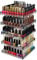 JACKCUBE Design 5 Ebenen Acryl 350 Nagellack 360° drehbares Display-Regal Organizer Ständer Make-Up Kosmetika Aufbewahrungs-Fächer Karussell Ablage mit fünfstöckigem Eisen-Zaun - :MK302-5