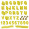 BLUE PANDA Gold Glitter Custom Banner Set Including Letters, Numbers and Symbols, Birthday, Wedding, Party Decoration, 121 Total Pieces
