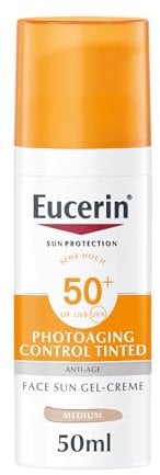 Eucerin Sonnenschutz Photoaging Control CC Sonnencreme Medium getönt SPF50+, 50 ml