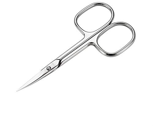 LIVINGO Curved Nail Scissors for Women: Premium Rust-Proof Stainless Steel Sharp Blade - Smooth Manicure No Sanding Required - Beauty Small Tools for Face or Body