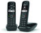 Gigaset AS690 Duo Teléfono DECT/analógico Identificador de llamadas Negro