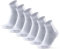 DANISH ENDURANCE Chaussettes de Running Longue Distance, Anti-Ampoules, Soutien Voûte Plantaire, 3 Paires, Blanc, 43-47