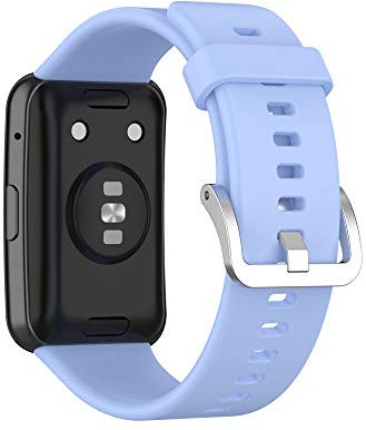 KINOEHOO Bracelet de montres Compatible avec HUAWEI Watch Fit Bracelets de remplacement en Silicone.(Chrysanthème bleu)