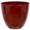 Feather Pot Leaf Design - Plant Pot - 32cm Diameter x 30cm Tall - Made from 100% recycled plastic (Red)
