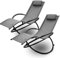 Lacestone Relax Liege Liegestuhl Gartenliege Sonnenliege Klappsessel Relaxliege Schaukelliege Klappbar (2X Relaxliege, Anthrazit)
