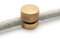 AMARCORDS - 4 Aluminium Deckenpins mit sichtbarer Kabelanpassung. Deckenbefestigung für Lampen und Aufhängungen. Farbe GOLD