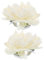 Veemoon 2 PièCes Blanc Fleur Rideau Pince Rideau Embrasse DéCor Floral Rideau Cravate pour La Maison Bureau DéCoration Fleur Boucle Accessoires