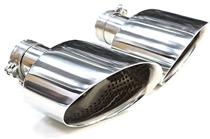 Edelstahl Auto Auspuffrohr Für A3 A4 A5 A6 A7 Bis RS3 RS4 RS5 RS6 304 Auto Schalldämpfer Endrohr Auspuffblende (Color : Silber)