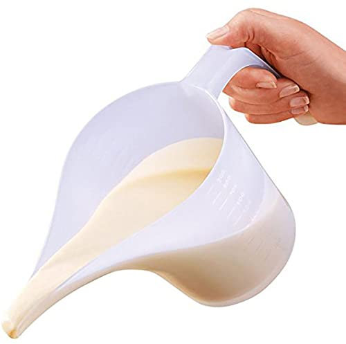 Cozylkx Long Spout Measuring Cup 500ml, Tip Mouth Plastic Measuring Jug Graduated Funnel Pitcher Jug for Kitchen Cooking