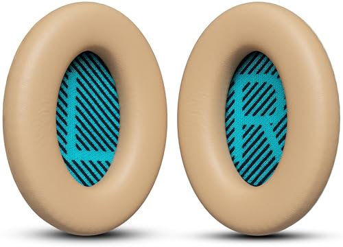 Replacement Earpads for Bose QuietComfort 15 QC15 QC25 QC2 QC35/Ae2 Ae2i Ae2w/SoundTrue & SoundLink Around-Ear & Around-Ear II - Ear Pads Cushions Replacement for Bose Headphones (Beige)