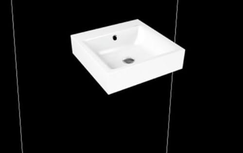 Kaldewei Puro Wandwaschtisch 3163 460x460x120 mm, 901306033001, Ausführung: mit 3-er Hahnlochbohrung