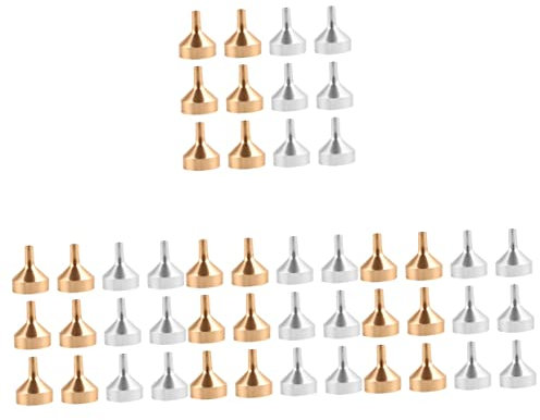 UPKOCH Vassoio 48 Pezzi Imbuto Di Metallo Imbuto Di Imbuto Mini Imbuto Bottiglie Di Laboratorio Imbuti Di Olio Essenziale Polvere Di Olio Cucina Di Scarto Piccolo Imbuto Piccola Imbuto