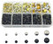 3000 Stück Hotfix Metall-Nieten Runde Silber Schwarz Set Mit Sortierbox Nailhead zum Aufbügeln für Lederhandwerk Kleidung Gürteltasche Schuhe Schmuck Dekorationen