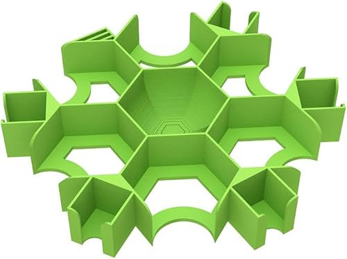 Feldherr Token Tray kompatibel mit Dorfromantik: Das Brettspiel - Auftragsplättchen + Auftragsmarker, Farbe:Grün