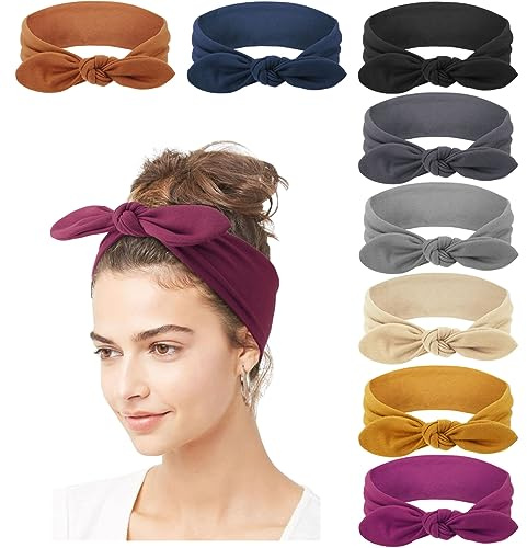 DRESHOW Damen Stirnband Kopfband Haarband Turban Elastische Stirnband Haarbänder Haarschmuck für Mädchen