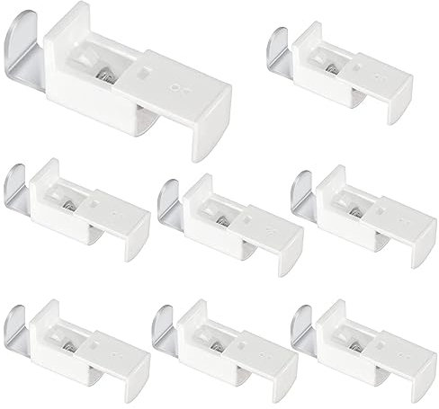 Pleated Blind Replacement Parts Clamp Support Set, 8 Pcs 20mm Durable L-shaped Pleated Blind Clamp Support Roller Blind Fixings Brackets Attachment