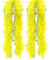 2 Stück Flauschige Federboa zum Basteln, Federboa,Länge 200cm,Feder-Schal,Turkeyfeder Verkleidungszubehör,Halloween-Handwerk,Hochzeitsdekoration,Federstola Federschal Kostüm Karneval Mottoparty,Gelb