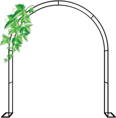 MISKYN Rosenbogen Aus Metall Stabil Breite 300Cm 180Cm 140Cm 350Cm Gartenbogen Für Hochzeit Rankbogen Rankgitter Pergola Torbogen,Grün,W1.2M*H2.2M