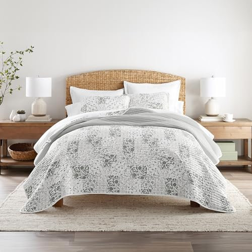 Quilts Queen Patchwork Hellgrau