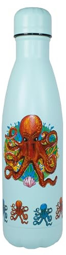 NatureVac - Oktopus von Deluxebase Edelstahl Tierwasserflasche 500ml, BPA-freie Thermo-Vakuum-Isolierflaschen, wiederverwendbar und auslaufsicher für Fitnessstudio, Reisen, Sport, Schule
