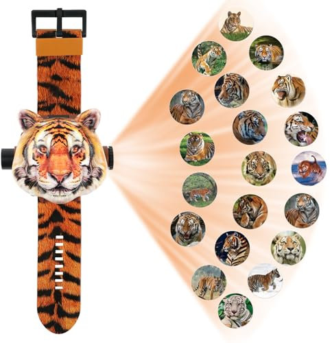 Vicloon Montre Enfant, Montre Projecteur, Montres de Poignet Numérique avec 24 Motifs de Projection, Projection Jouets de Dessin Animé pour 3 à 11 Ans Fille Garçon Enfants Les Cadeaux de Anniversaire