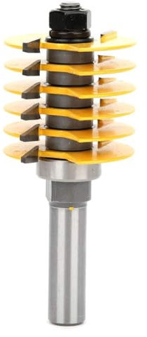 1/2 Inch Shank Finger Glue Joint Router Bit Wood Chisel Milling Cutter with Bearing Carpenter Tool, for Woodworking Carpenter, Doors, Tables, Frames, Cabinets