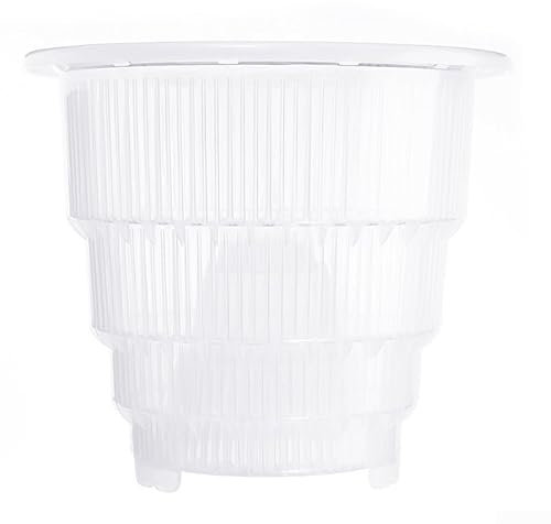 Resin Mesh Pot for Orchid Flower, Clear Container with Ventilation Holes (L)