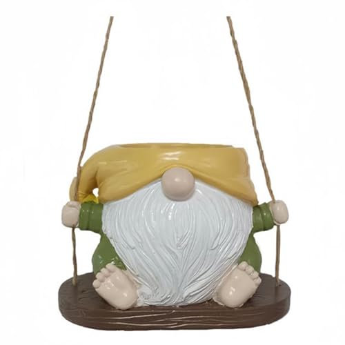 BIOSA GNOME Pot de Fleur Résine Plante Mignonne Pots Succulents Pot de Fleur Nain Créatif pour Plante d'intérieur et d'extérieur