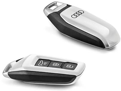 Audi 85H071208S9R Schlüsselblende Schlüsselcover, mit Audi Ringe Logo, weiß *** nicht für Schlüssel mit Panic-Taster ***