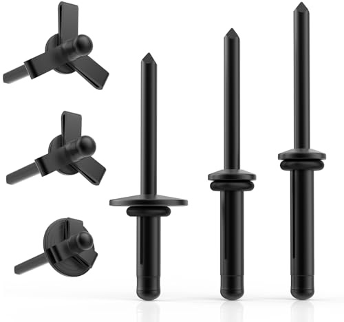 ZIUZI 60Pcs Tri-Fold Rivets, Tri Grip Aluminum Pop Blind Rivets